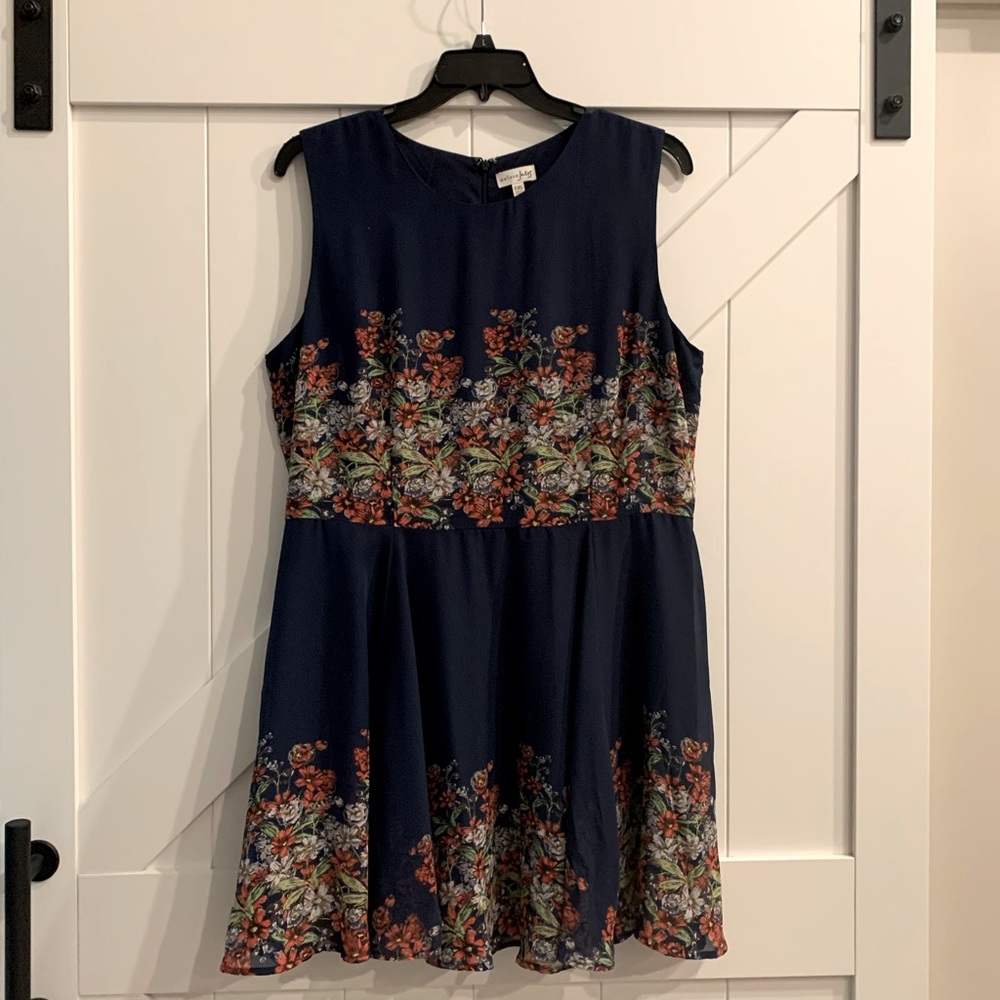 Blue floral dress my Madison Jules.